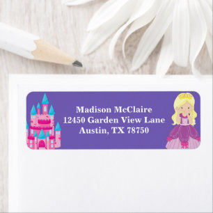 Blonde Princess Girl mignonne pourpre Adresse de r