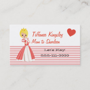 Blonde Princess Mommy Networking Card