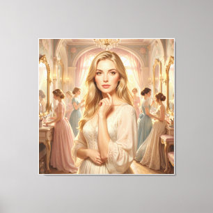 Blonde Radiance: A Vintage Tale Canvas Print