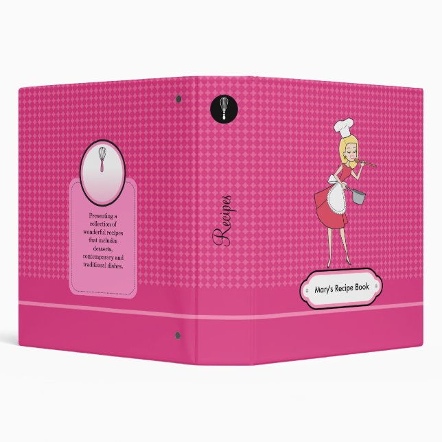 Blonde Retro Binder Recipe Organizer (Background)