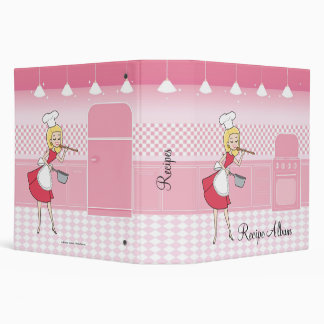 Blonde Retro Housewife's 2" Recipe Binder