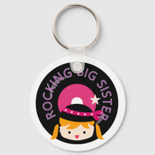 Blonde Rocking Big Sister Keychain