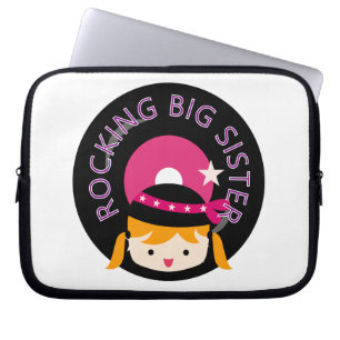 Blonde Rocking Big Sister Laptop Sleeve
