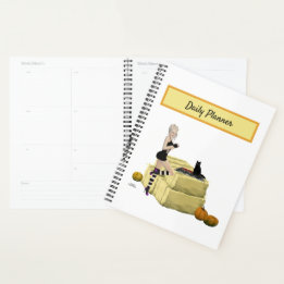 Blonde Sorcière Pin Up Girl Daily Planner