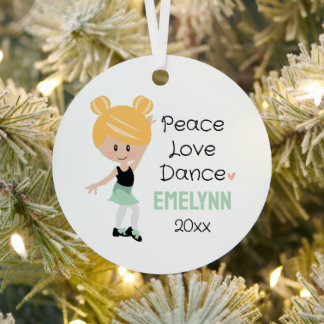 Blonde Tap Dancer  Metal Ornament