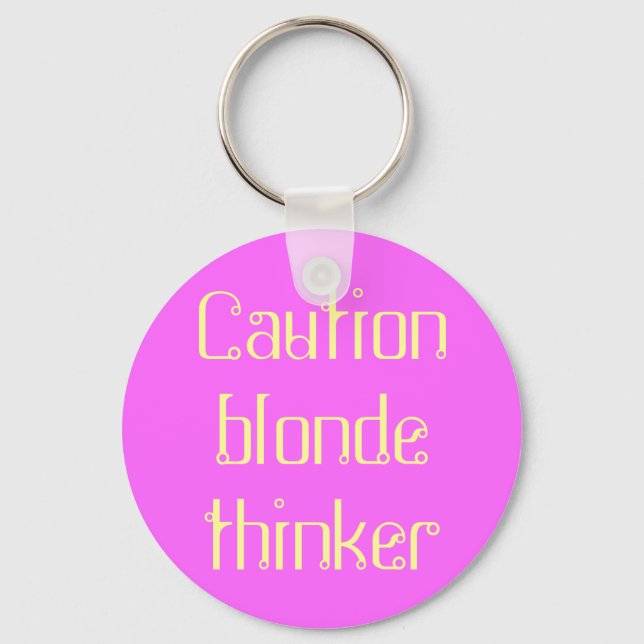 blonde thinker keychain (Front)