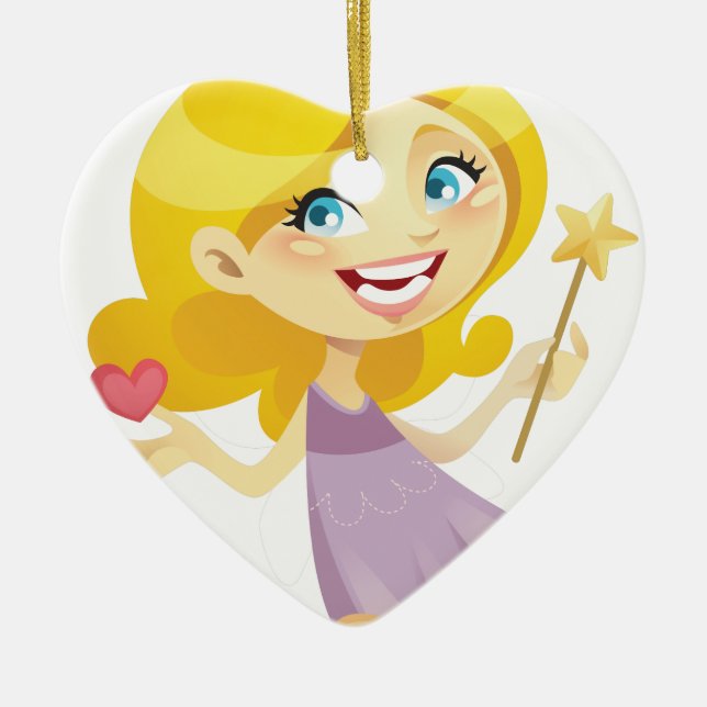 Blonde Toothfairy From Pomegranate Ink Ceramic Ornament (Front)