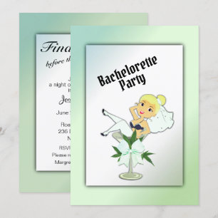 Blonde Weed Bachelorette Party Invitation