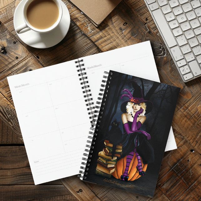Blonde Witch Pumpkin Purple Planner (Creator Uploaded)