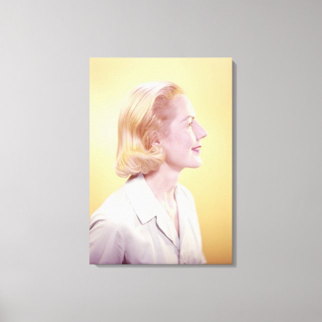 Blonde Woman Canvas Print (Front)