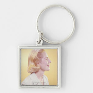 Blonde Woman Keychain