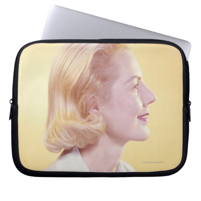 Blonde Woman Laptop Sleeve (Front)
