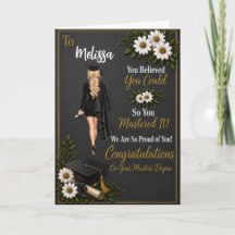 Blonde Woman Master’s Degree Graduation
