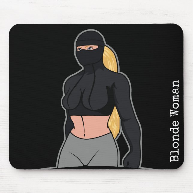 Blonde Woman Mousepad (Front)