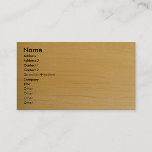 Blonde Wood Business Card