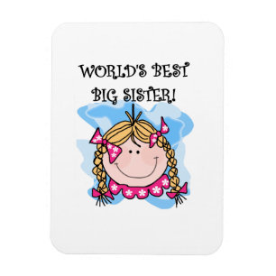 Blonde World's Best Big Sister Gifts Magnet