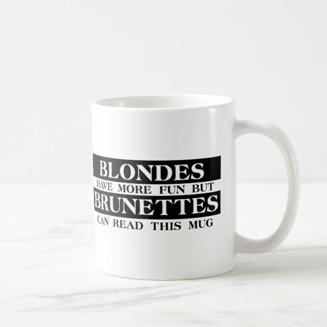 Blondes Brunettes Funny Mug Humour (Right)