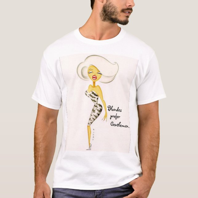 Blondes prefer Gentlemen T-Shirt (Front)