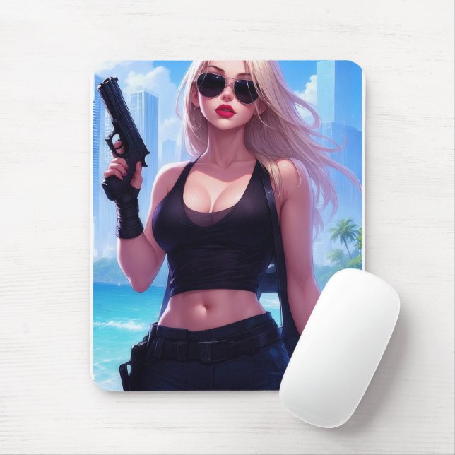 Blondie Bangs Back Mouse Pad (With Mouse)