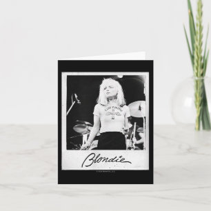 Blondie Black And White Laroid Photo Vintage Band  Card