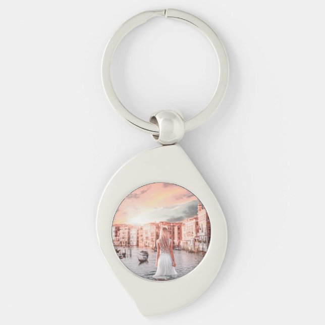 Blondie In Romantic Venice        Keychain (Front)