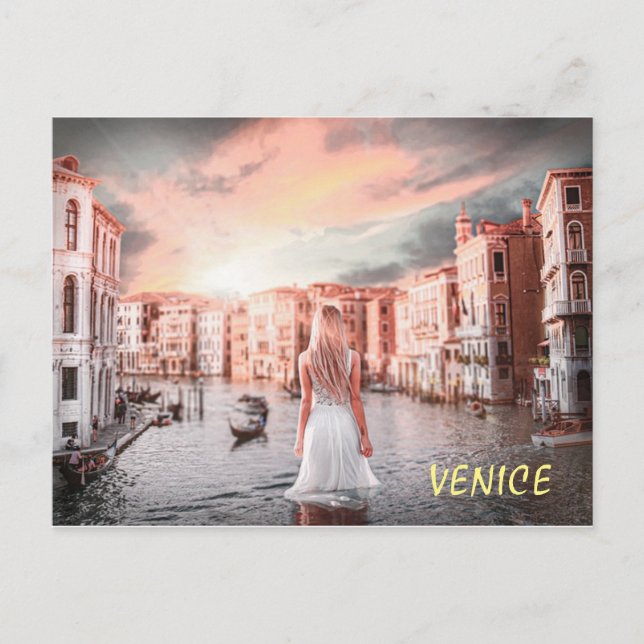 Blondie In Romantic Venice Postcard (Front)