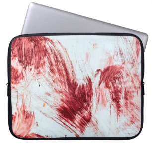 Blood and bloody marks in old bathtub. Halloween b Laptop Sleeve
