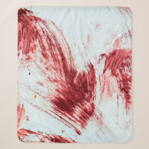 Blood and bloody marks in old bathtub. Halloween b Sherpa Blanket