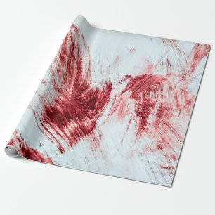 Blood and bloody marks in old bathtub. Halloween b Wrapping Paper