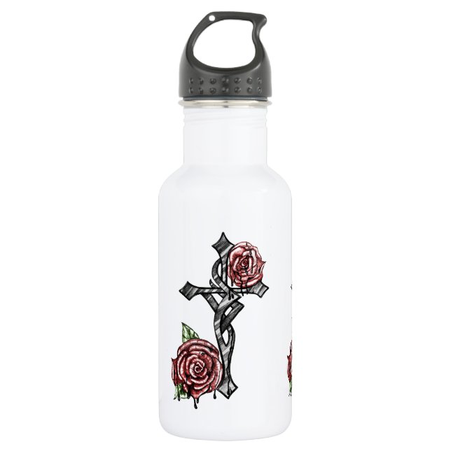 Blood and Roses Cross 532 Ml Water Bottle (Front)