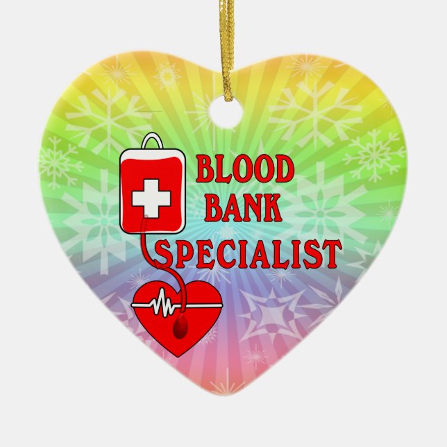 BLOOD BANK SPECIALIST CERAMIC ORNAMENT (Front)
