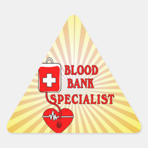 BLOOD BANK SPECIALIST TRIANGLE STICKER
