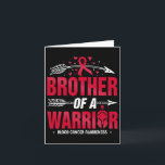 Blood Cancer Awareness Brother Of A Warrior Red Ri Card<br><div class="desc">Blood Cancer Awareness Brother Of A Warrior Red Ribbon</div>