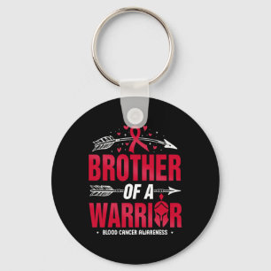 Blood Cancer Awareness Brother Of A Warrior Red Ri Keychain