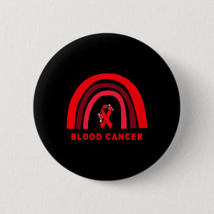 Blood Cancer Awareness Floral Red Ribbon Cute Rain 2 Inch Round Button