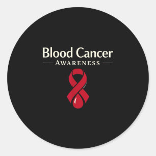 Blood cancer awareness leukaemia lymphoma survivor classic round sticker