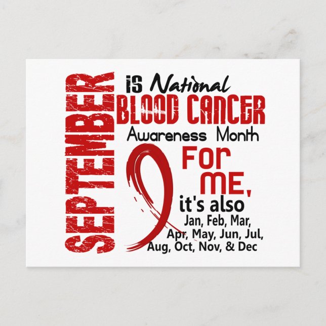 Blood Cancer Awareness Month For ME Postcard (Front)
