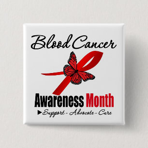 Blood Cancer Awareness Month Recognition 2 Inch Square Button