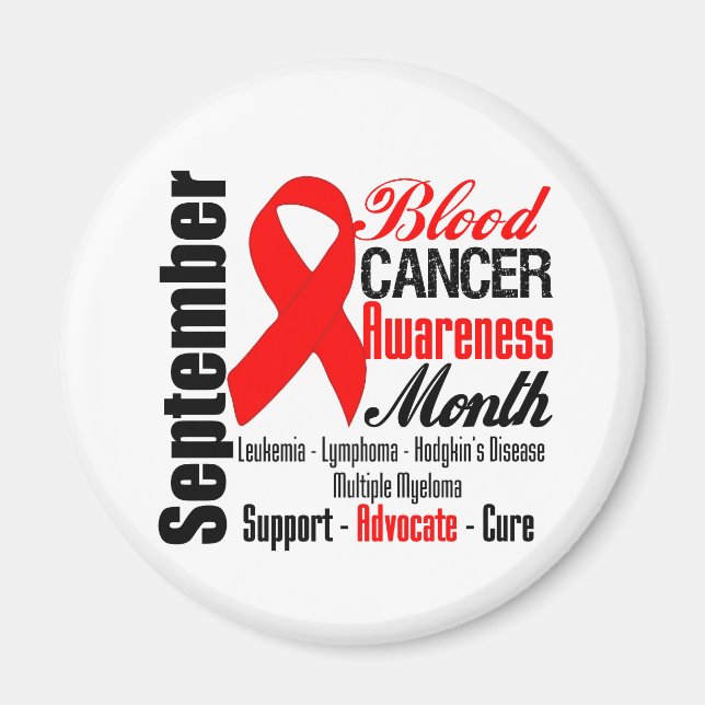 Blood Cancer Awareness Month Ribbon 2 Magnet (Front)