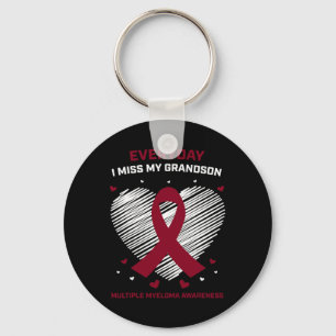 Blood Cancer Awareness Products Grandson Multiple Keychain