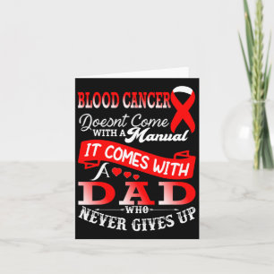 Blood Cancer Awareness Red Ribbon Dad Father Suppo Card