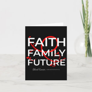 Blood Cancer Awareness Red Ribbon Faith Family Fut Card