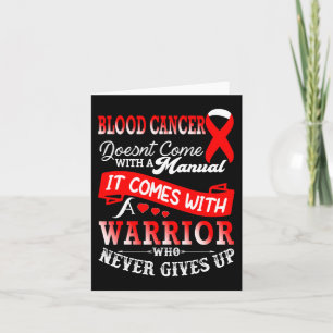 Blood Cancer Awareness Red Ribbon Warrior Support  Card