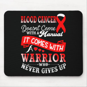 Blood Cancer Awareness Red Ribbon Warrior Support  Mouse Pad