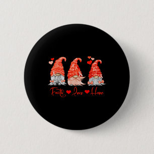 Blood Cancer Faith Hope Love Red Gnomes Heart Warr 2 Inch Round Button