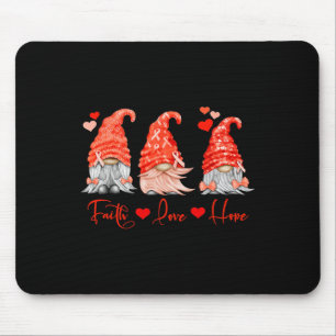 Blood Cancer Faith Hope Love Red Gnomes Heart Warr Mouse Pad