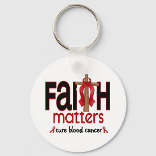 Blood Cancer Faith Matters Cross 1 Keychain