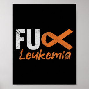 Blood Cancer Fighter Awareness Distressed Poster