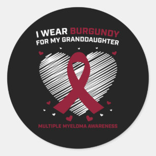 Blood Cancer Gifts Granddaughter Multiple Myeloma Classic Round Sticker
