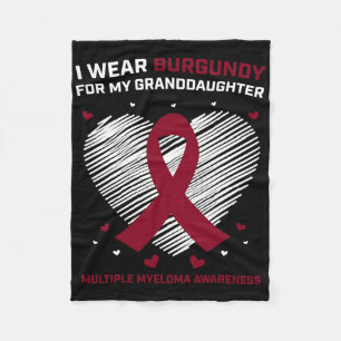 Blood Cancer Gifts Granddaughter Multiple Myeloma  Fleece Blanket